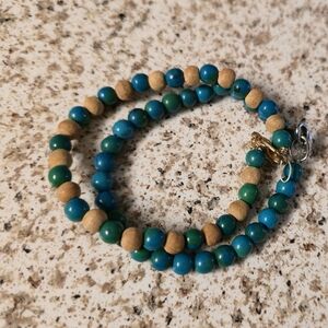 2 Handmade Wire Crysocla Bracelets